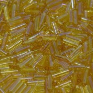 Miyuki Bugle 6mm Beads - Transparent light topaz ab BGL2-251